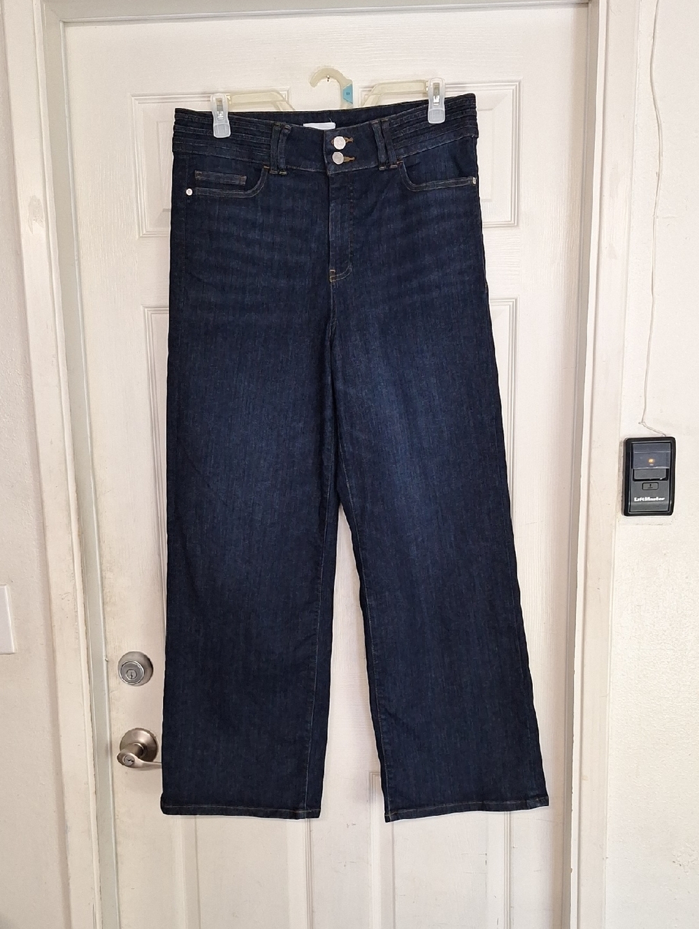 Frame Triple Binding Slim Palazzo Wide Leg Jeans Dark Wash Women 32